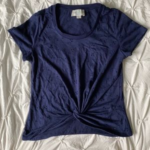 Jun & Ivy Navy Blue Shirt, Size Small